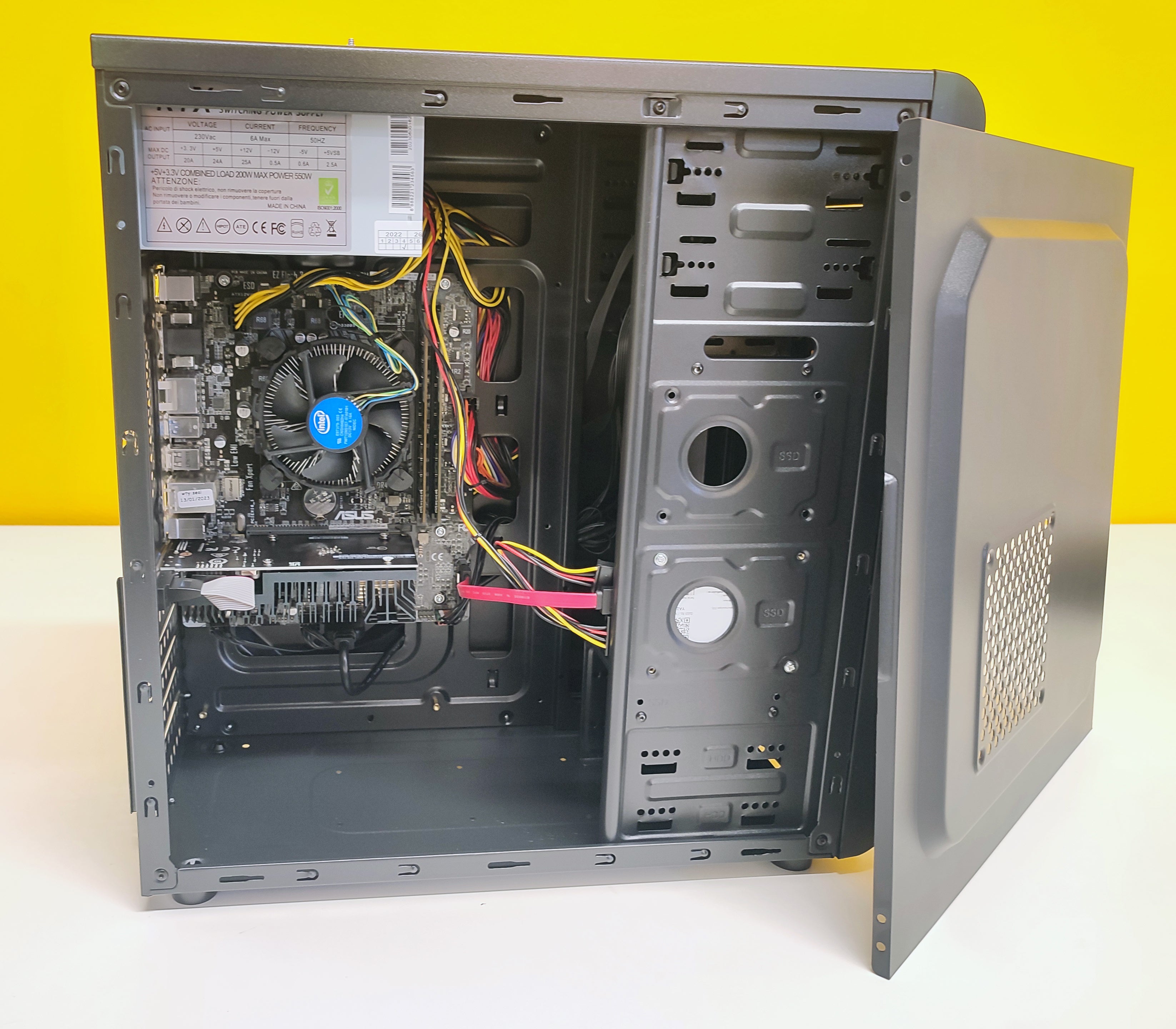 PC Assemblato Comet Computers Parts | Intel Core i5-10400F 6Cores | Ram 16Gb | SSD M.2 NVME 500GB + 10Tb | Nvidia GT730 2Gb | WiFi | Windows 11 Pro Il PC perfetto per qualsiasi uso PC Assemblato Comet Computers Parts | Intel Core i5-10400F 6Cores | Ram 16Gb | SSD M.2 NVME 500GB + 10Tb | Nvidia GT730 2Gb | WiFi | Windows 11 Pro Il PC perfetto per qualsiasi uso